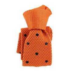 Cravate Tricot. Orange Preppy Clj Charles Le Jeune