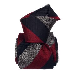 Cravate soie 6 plis, Club Bordeaux, Faite à la main Segni et Disegni