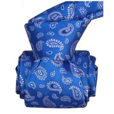 Cravate Segni Disegni Luxe, Faite main. Paisley Bleu Segni et Disegni 2