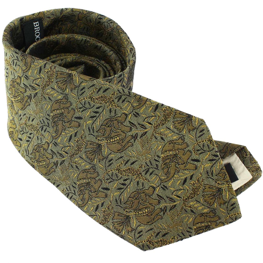 Cravate en soie, Dufy Eléphants, Or Brochier Soieries 1890