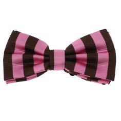 Noeud Papillon CLJ, Rugby large marron et Rose Clj Charles Le Jeune