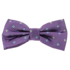 Noeud Papillon CLJ, violet, motifs fleurs Clj Charles Le Jeune