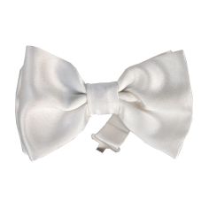 Noeud Papillon Noué Segni & Disegni, Satin blanc Segni et Disegni
