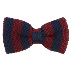 Noeud papillon tricot preppy aviron Bordeaux Clj Charles Le Jeune