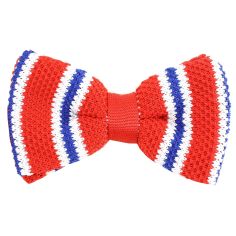 Noeud papillon tricot bon genre rouge Clj Charles Le Jeune