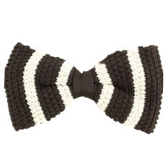 Noeud papillon tricot Dallas marron Clj Charles Le Jeune