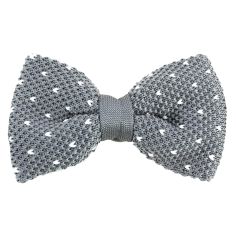Noeud papillon tricot Manhattan gris Clj Charles Le Jeune