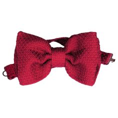 Noeud Papillon Noué, Grenadine de soie, Segni & Disegni, Rouge Segni et Disegni