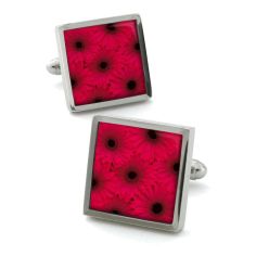 Boutons de manchette, Gerbera rouge Robert Charles