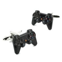 Boutons de manchette, manette PS3 noir Cravate Avenue Signature