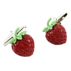 Boutons de manchette, Rouge Fraise Cravate Avenue Signature