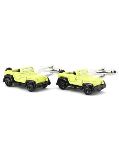Boutons de manchette jeep wrangler jaune Tony & Paul