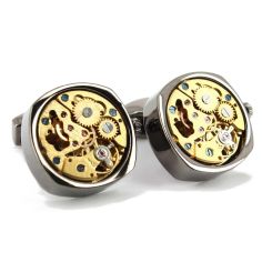 Boutons de manchette mécanisme de montre Zurich platinium Tony & Paul