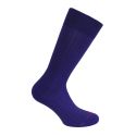 Mi chaussette uni à cotes pur coton, Violet Mammola Labonal