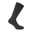 Mi chaussette uni à cotes pur coton, Gris Labonal