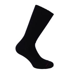 Mi chaussette uni cotes 1x1, Noir, Coton Majoritaire Labonal
