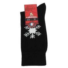 Mi chaussette, flocon Laine et cachemire, noir Labonal 2