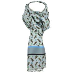 Echarpe en soie, Tiffany Dragon fly, gris Brochier Soieries 1890