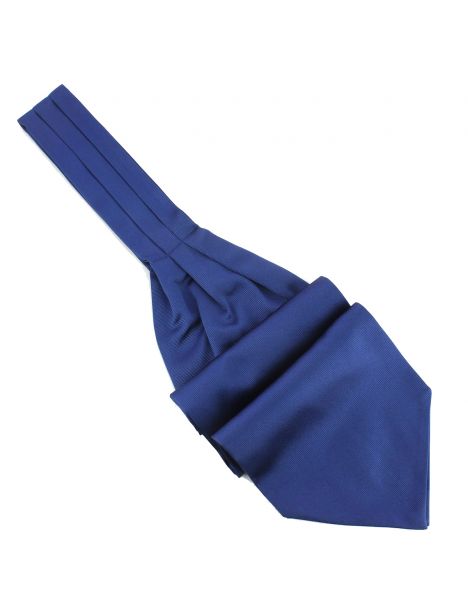 Cravate Ascot en soie, Bleu royal, Fait à la main Tony & Paul