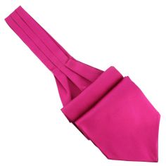 Cravate Ascot en soie, Rose Rubino, Fait à la main Tony & Paul