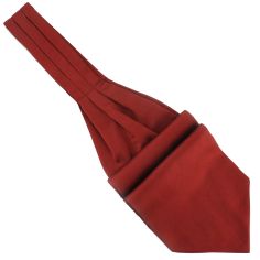 Cravate Ascot en soie, Rouge Peonia, Fait à la main Tony & Paul