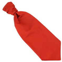 Lavallière nouée en soie, Rouge Geraneo, Faite à la main Tony & Paul