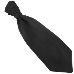 Lavallière nouée en soie, Nero, Faite à la main Tony & Paul