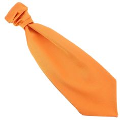 Lavallière nouée en soie, Orange Rame, Faite à la main Tony & Paul