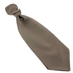 Lavallière nouée en soie, Taupe, Faite à la main Tony & Paul