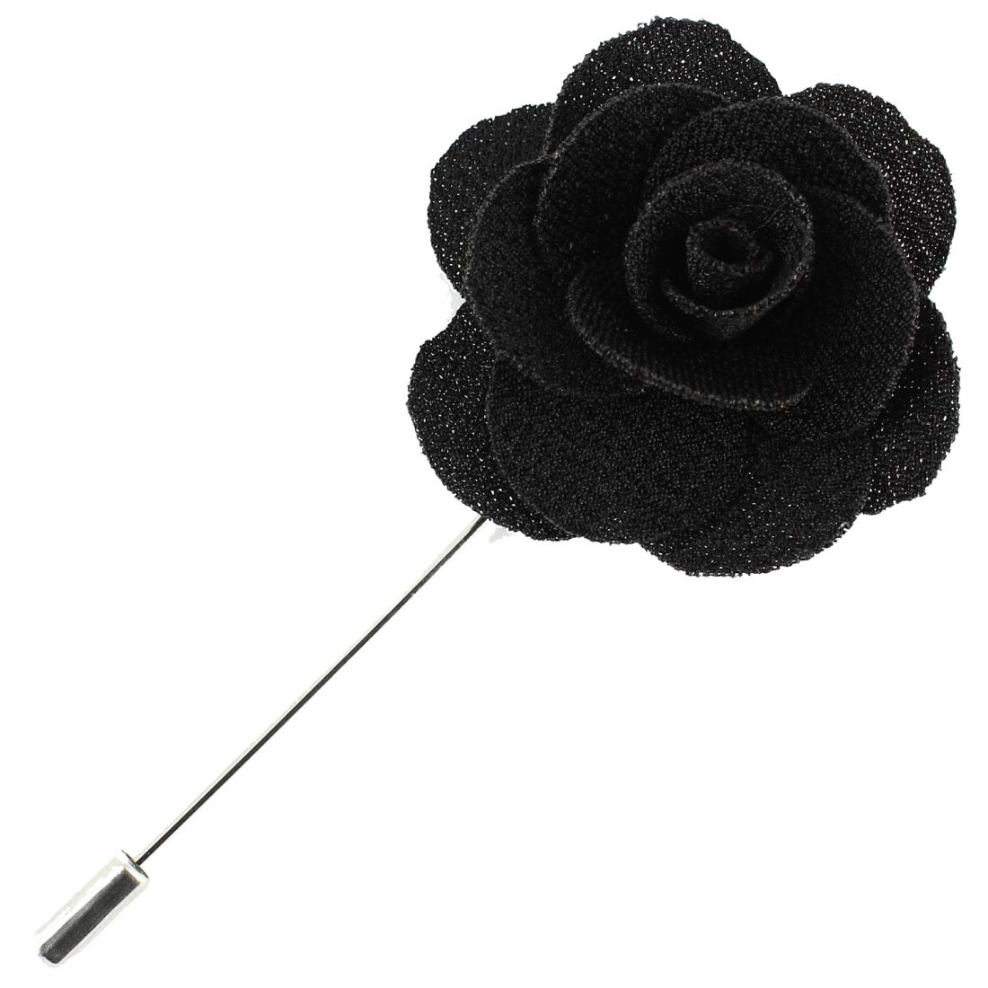 Boutonnière noire, Rose sauvage Cravate Avenue Signature