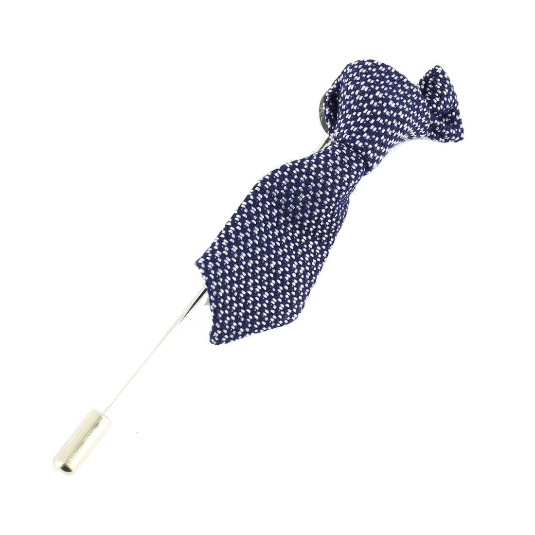 Boutonnière mini cravate style Bleu Cravate Avenue Signature