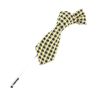 Boutonnière, mini cravate pied de poule jaune Cravate Avenue Signature
