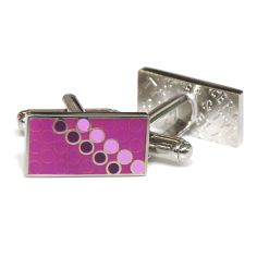 Boutons de manchette, Disco Silver Metal, Violet Tyler & Tyler