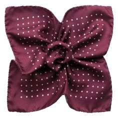 Pochette soie, Milano Bourgogne Segni et Disegni