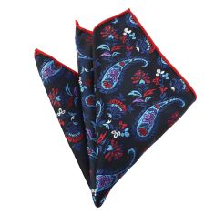 Pochette Bleu compagnie des indes Paisley Clj Charles Le Jeune