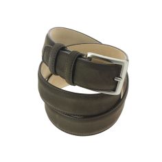 Ceinture cuir, Nubuck couleur marron foncé Robert Charles