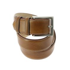 Ceinture cuir, Hand painted, couleur tabac Robert Charles