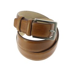 Ceinture cuir, peinte main, couleur tabac Robert Charles