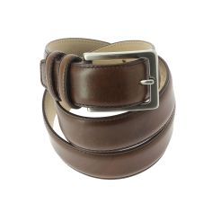 Ceinture cuir, peinte main, couleur marron Robert Charles