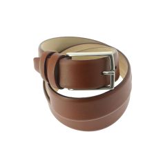Ceinture cuir, Vitello, couleur tabac, sans surpiqure Robert Charles