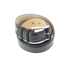 Ceinture cuir, boucle cuir, couleur noir Robert Charles