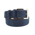 Ceinture cuir, Nubuck Bleu, 35mm Robert Charles