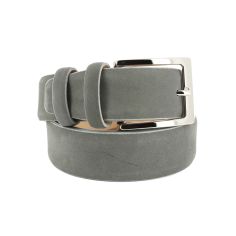 Ceinture cuir, Nubuck gris, 35mm Robert Charles
