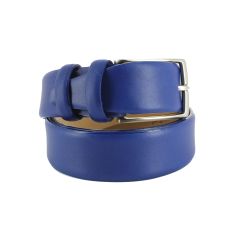 Ceinture cuir de veau, Bleu, 35mm Robert Charles