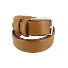 Ceinture cuir de veau, nougat, 35mm Robert Charles