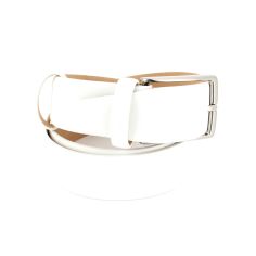 Ceinture cuir de veau, blanc, 35mm Robert Charles