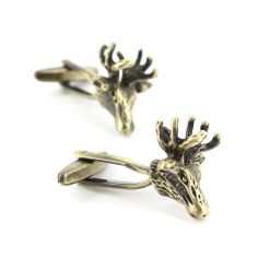 Boutons de manchette cerf finition bronze, Tony & Paul. Tony & Paul