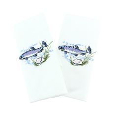 Set de 2 mouchoirs brodés. Poissons Cravate Avenue Signature 2