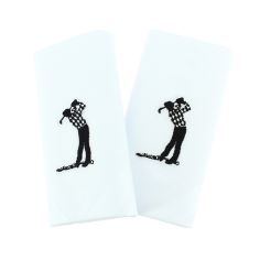 Set de 2 mouchoirs brodés. Golfeur swing Cravate Avenue Signature 2