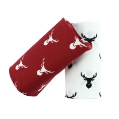 Set de 2 mouchoirs brodés. Tete de cerf Cravate Avenue Signature 2